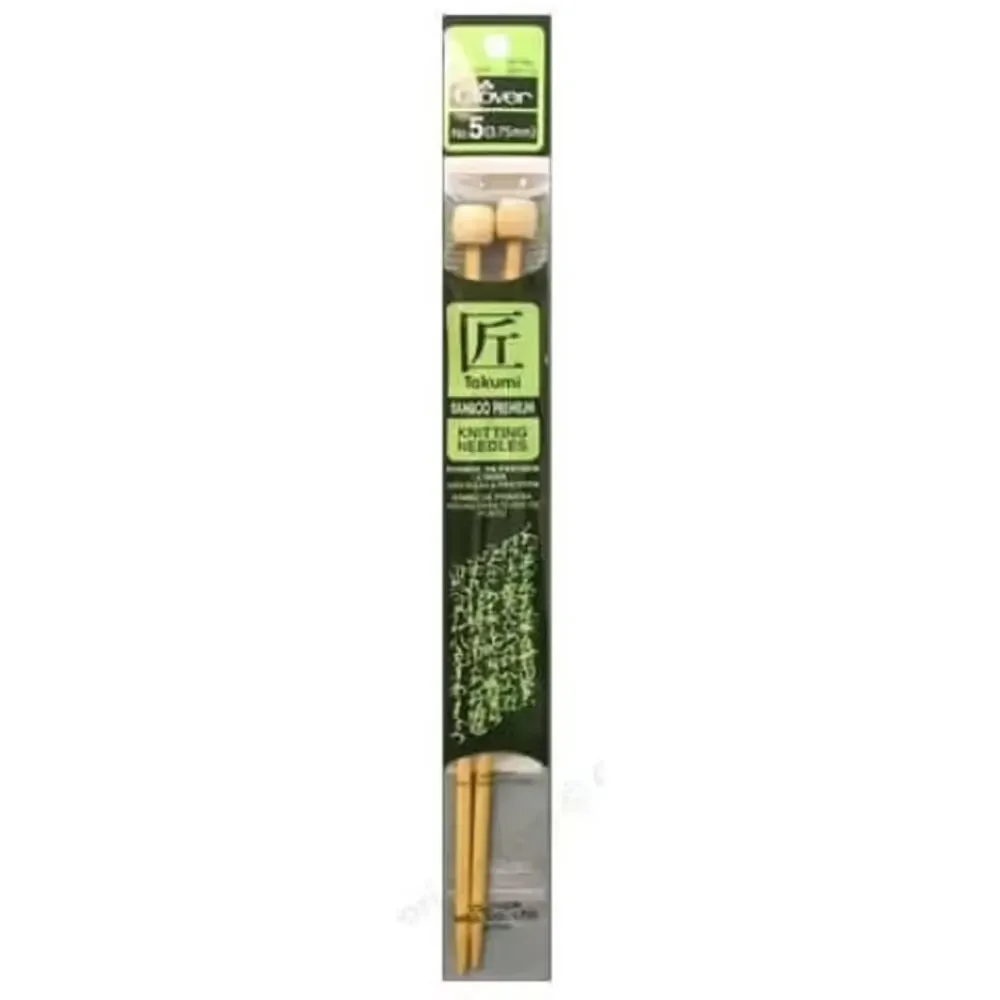 New Clover Bamboo Single Point Knitting Needles 9 in. Size 5 (3.75 mm) - Picture 2 of 2